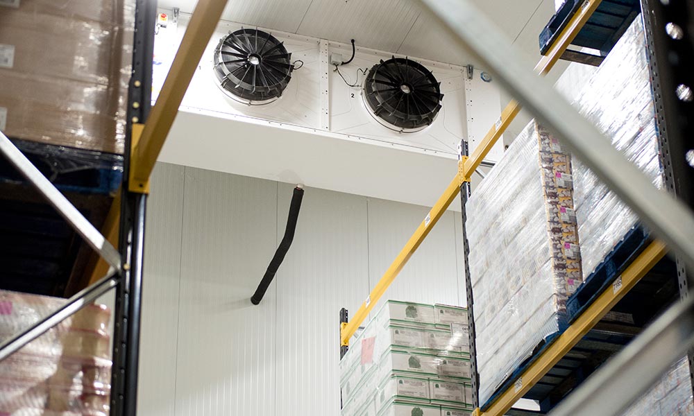 Picture of an evaporator within a coldroom