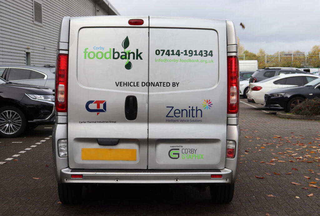 Corby Foodbank Van donated by Carter Thermal Industries and Zenith